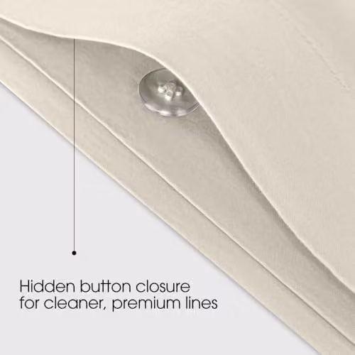 Bedable Cotton Mako Sateen Duvet Cover, Beige, 460 Thread Count – 2