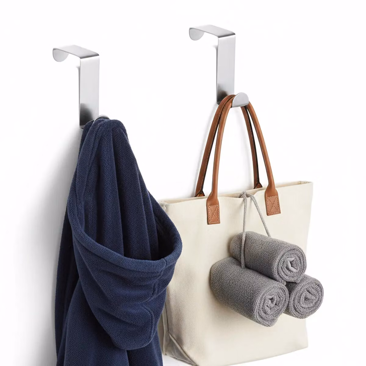 Orsina Reversible Over Door Stainless Steel Hook in Silver – 2