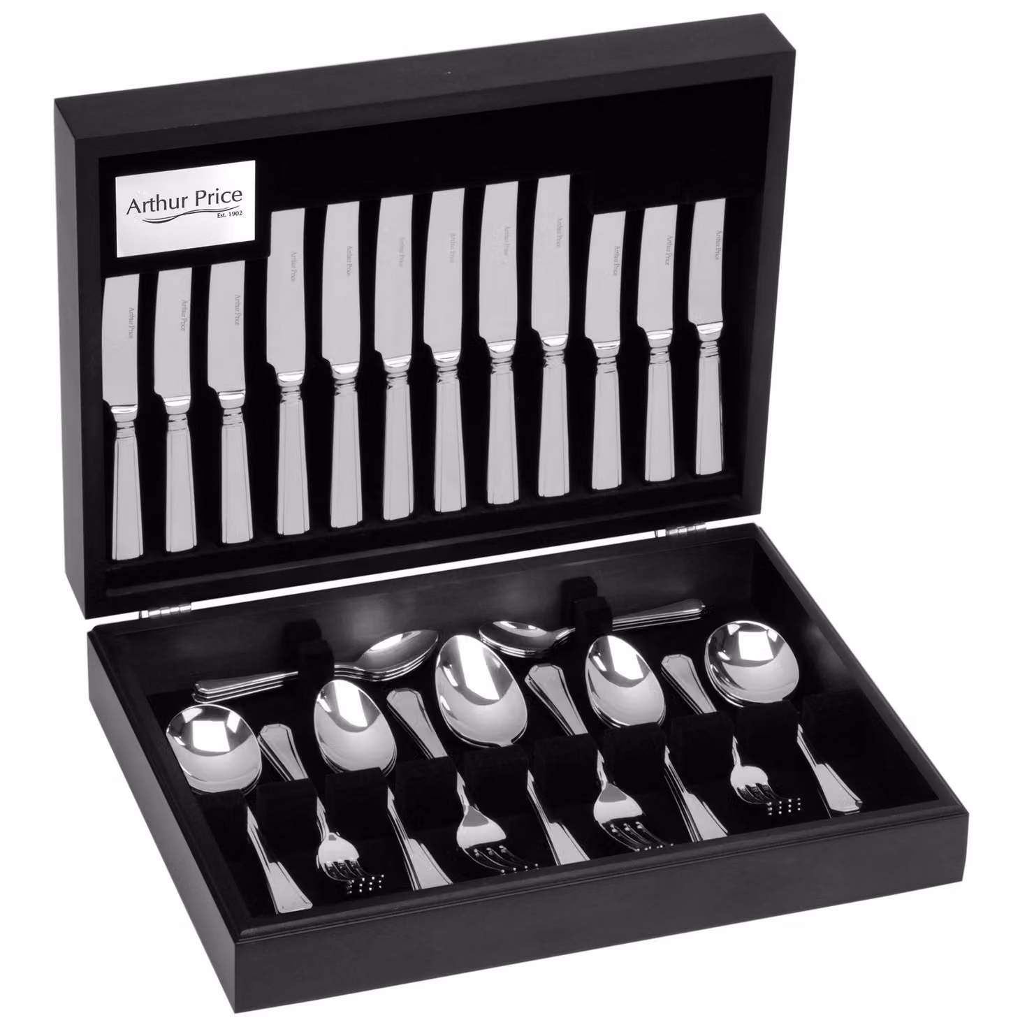 Arthur Price Grecian 44 Piece 6 Person Stainless Steel Cutlery Set in Polished Silver with Case – 2