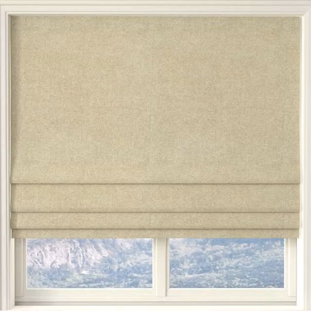Linda Barker Petal Made to Measure Blackout Roman Blind in Beige