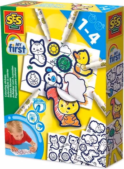 SES My First Colouring Stickers Animal Theme Multicolour