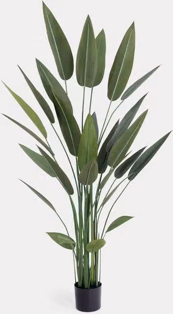 Blooming Artificial 6ft Heliconia Exotic Green Potted Plant