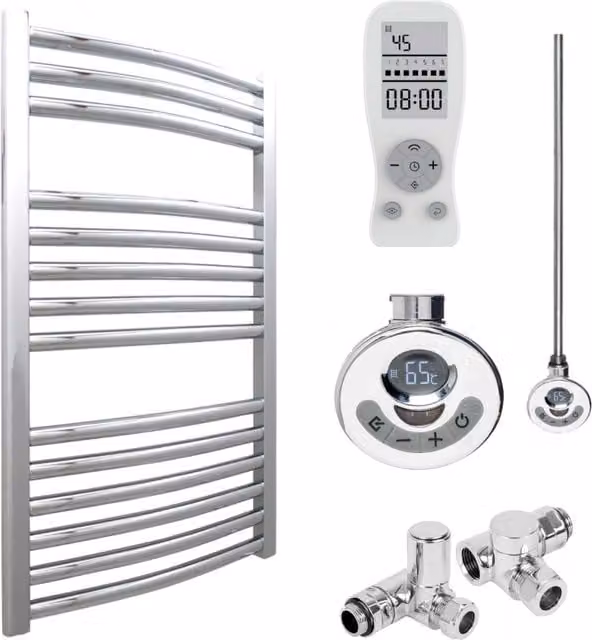Sola SolAire Steel Towel Rail in Silver