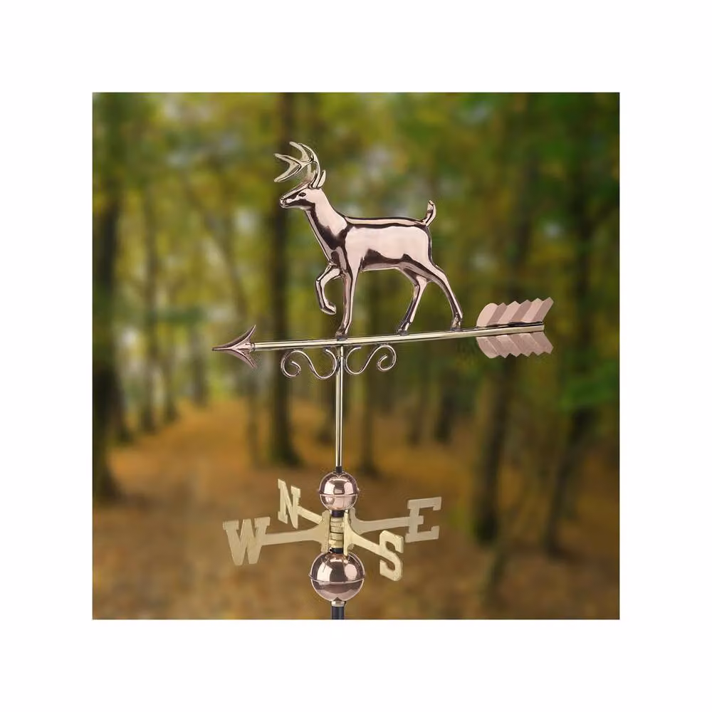 Good Directions Farmhouse Proud Buck Deer Weathervane in Copper and Gold, H 88.9 x W 43.2 x L 47 cm – 2