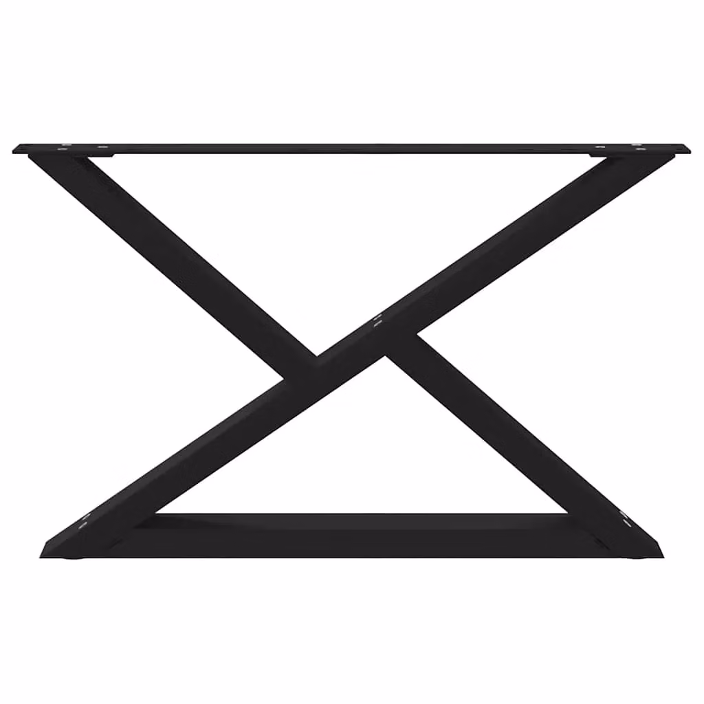 Berkfield Home Steel Coffee Table Legs, 2 Pieces, Black, H: 70 cm, W: 42-43.3 cm – 4