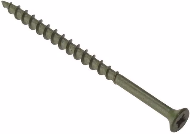 Forgefix Anti-corrosion Pozidriv Steel Decking Screws, Green