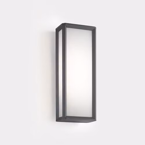 Netlighting Skat Outdoor LED Box Wall Lantern in Urban Grey and White, IP65, 21.8W, 2700K Warm White