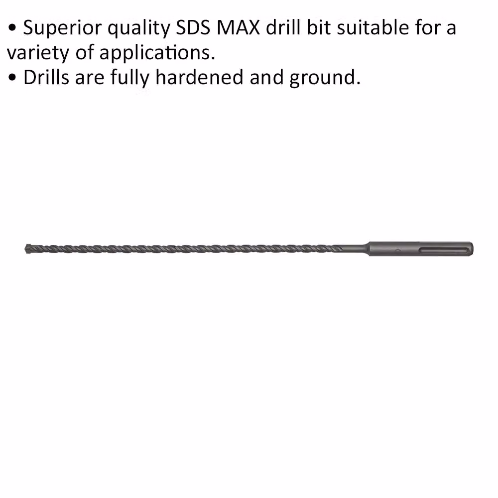 Loops SDS Max Drill Bit, Grey, Diameter: 12 mm, Length: 540 mm – 2