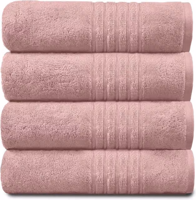 Gaveno Cavailia Hampton Pink Cotton Bath Sheet 4 Pack