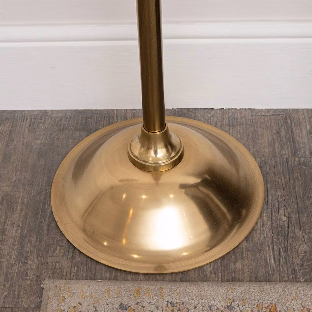 Melody Maison Tall Glossy Gold Metal Coat Rack with 8 Storage Hooks – 3