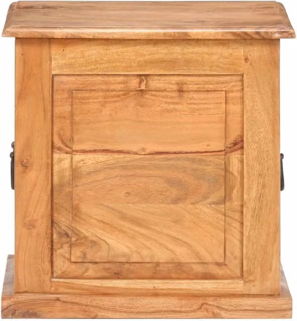 Berkfield Home Beautiful Chest in Brown Solid Acacia Wood, W/D/H: 40 x 40 x 40 cm – 1