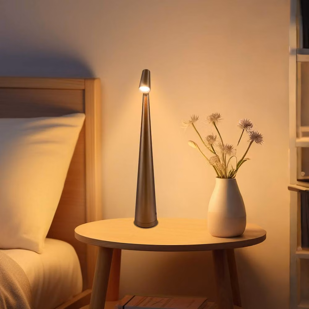 INMTFEI USB-C Rechargeable Dimmable LED Table Lamp in Gold/Brass – 2