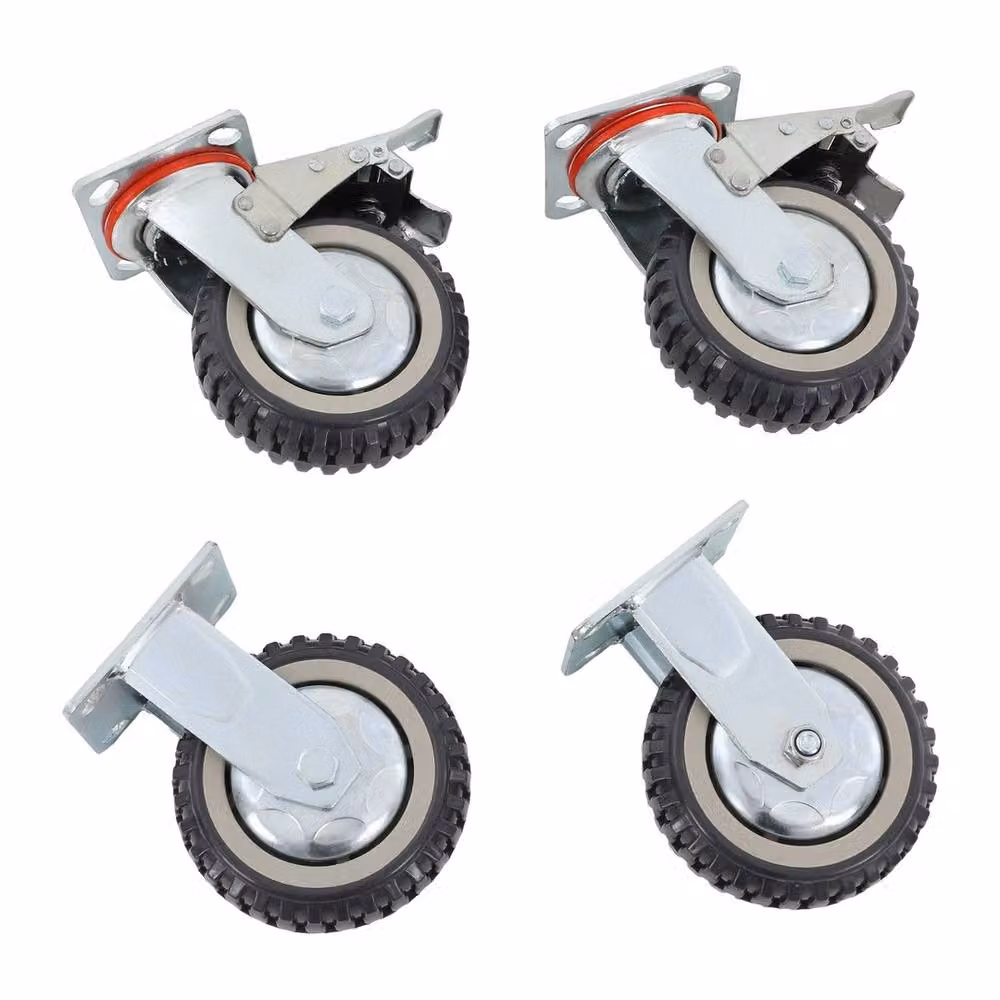 Havendro 4-Pack Replacement Furniture Caster Wheels in Black and Silver – 2