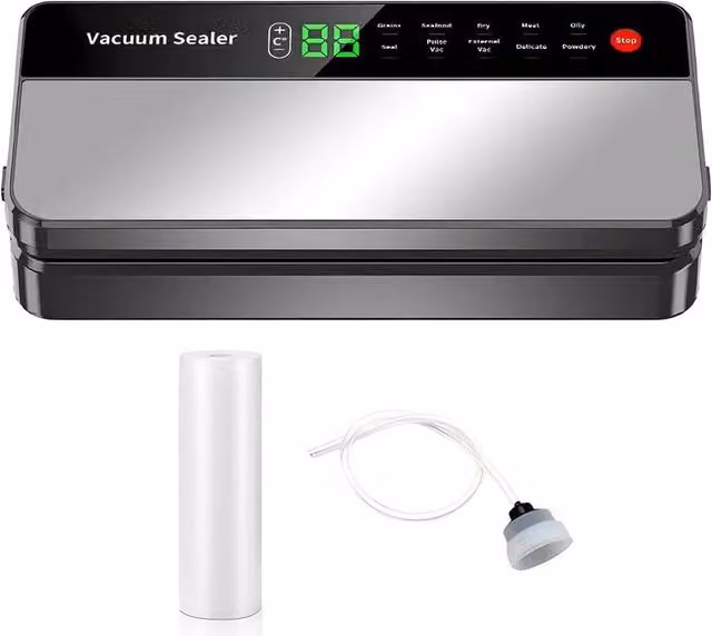 FLAVORA 12-in-1 Vacuum Food Sealer Machine in Black