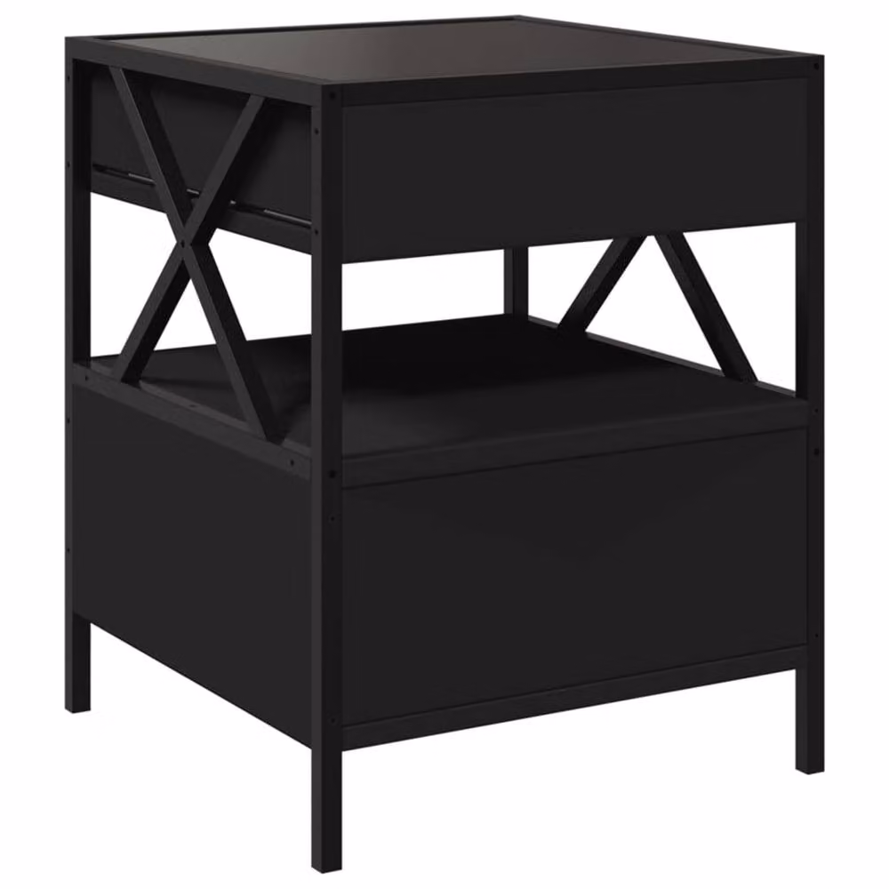 Berkfield Home Infinity LED Decorative Coffee Table, Black, W/D/H: 40 x 40 x 51 cm – 4