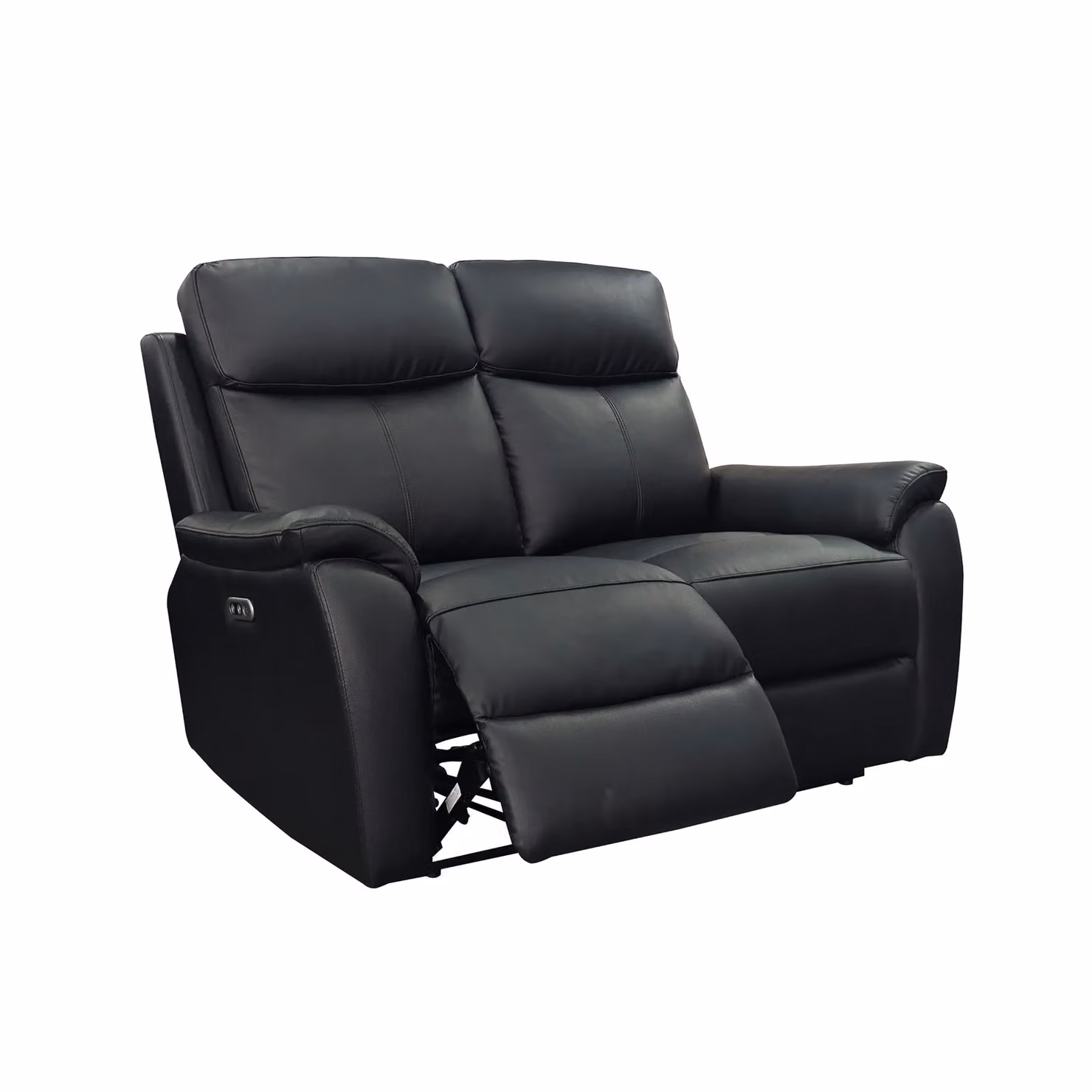 Aspire Kingsmere 3 + 2 Power Recliner Sofa Set in Black Real Leather with USB Charging – 3