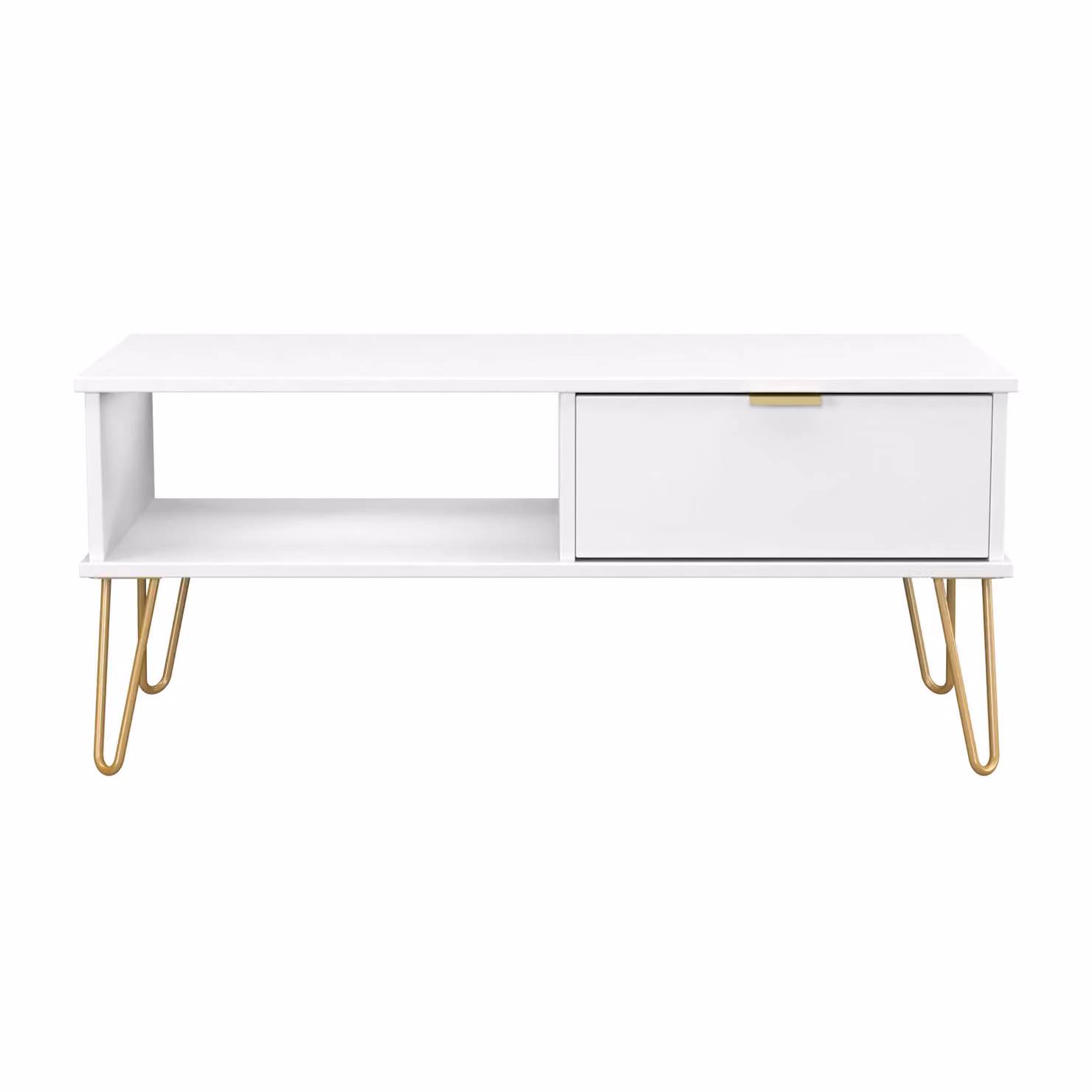 Ready Assembled 2 U Fuji 1 Drawer Coffee Table in White – 2