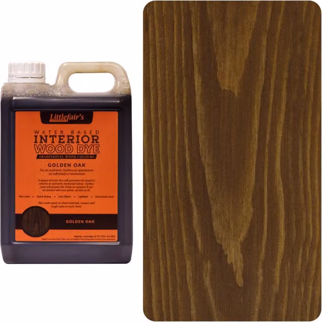 Littlefair's Indoor Wood Stain in Golden Oak, Brown, 25 l