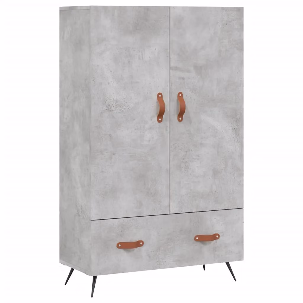 Berkfield Home Modern Highboard in Concrete Grey, W/D/H: 69.5 x 31 x 115 cm – 2
