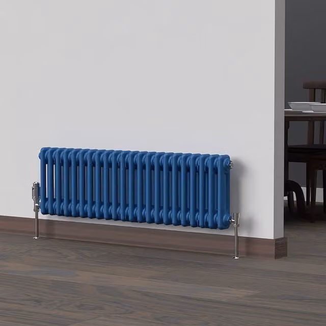Lux Heat Horizontal Column Radiator in Galaxy Blue, W/H: 101.0 x 30.0 cm