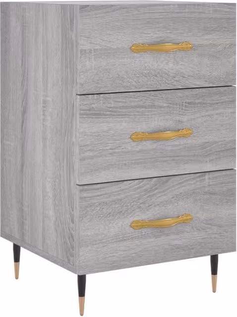 Berkfield Home Grey Sonoma Bedside Cabinet W/D/H: 40 x 40 x 66 cm – 1