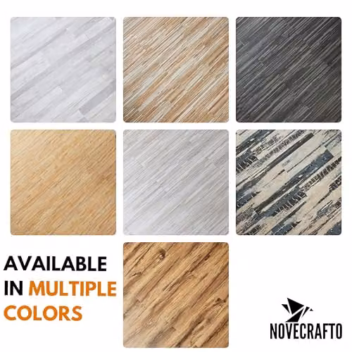 Novecrafto Self Adhesive Wood Effect Vinyl Floor Planks, Dark Grey, 36 Pieces, 5m2 – 8