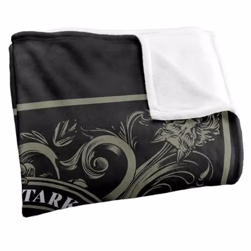 Warner Bros. Game of Thrones House Stark Super Soft Fleece Throw Blanket, Multicolour, W: 127 cm x D: 152.4 cm – 2