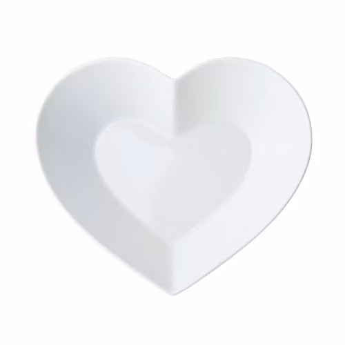 Mikasa Chalk Porcelain Heart-Shaped Serving Bowl, White – 1
