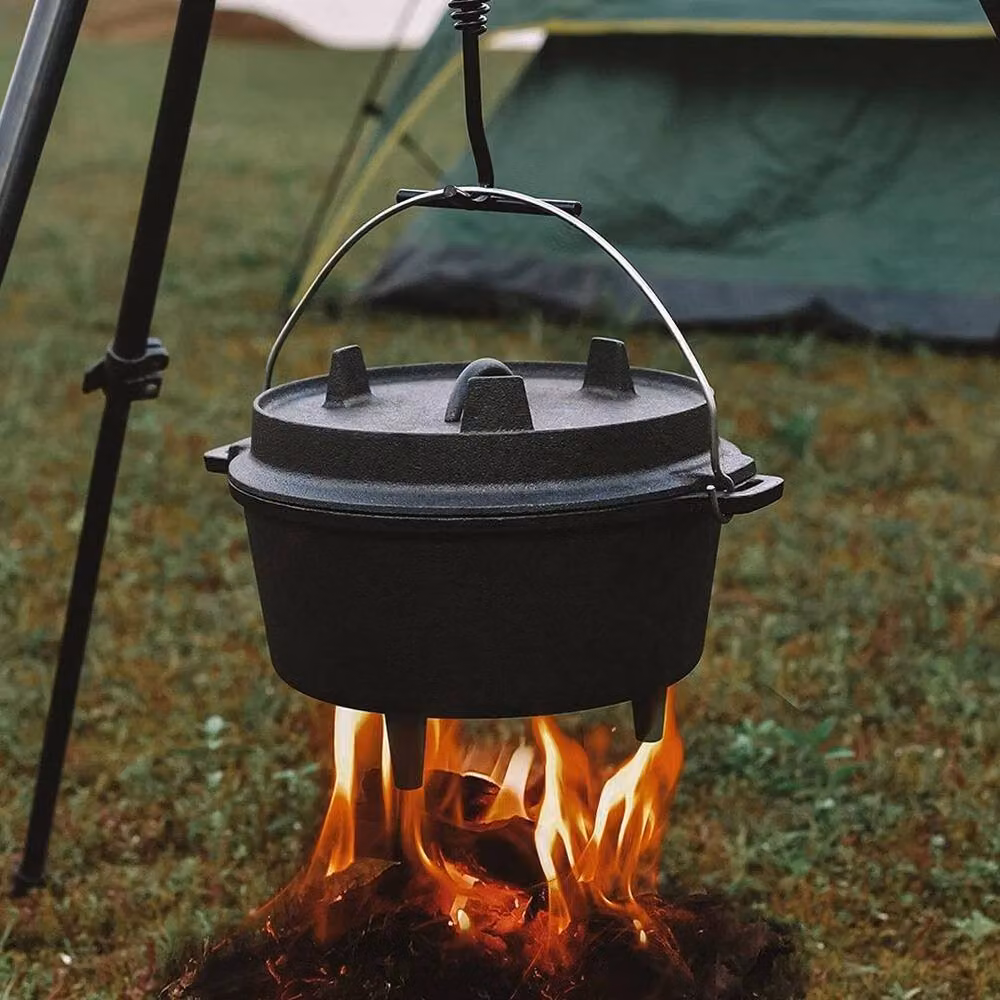 Kelvenix Pre-Seasoned Cast Iron Dutch Oven Casserole Pot in Black – 5