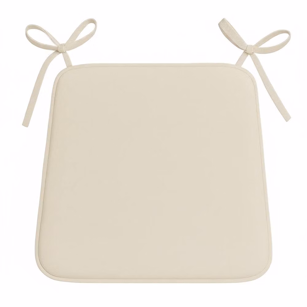 Snug City Beige Foam Seat Pad with Ties for Dining and Kitchen Chairs – 2