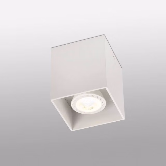 Netlighting Tecto Square Surface Mounted Downlight, White, GU10