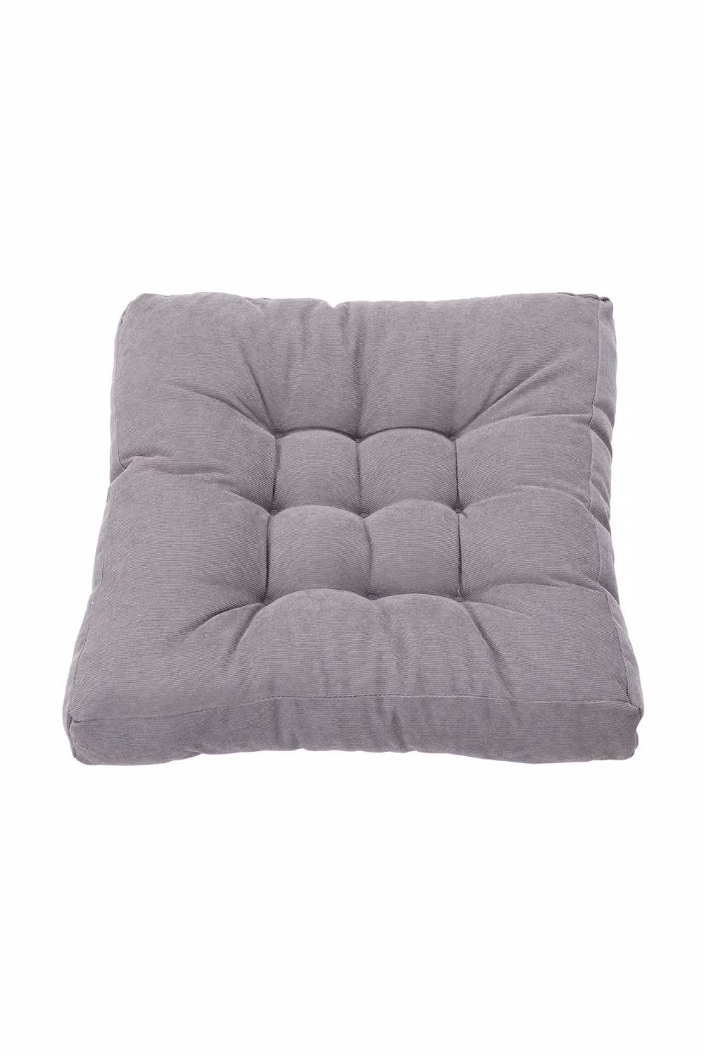 Living and Home Grey Corduroy Square Floor Pillow Meditation Cushion, W: 50 cm – 3