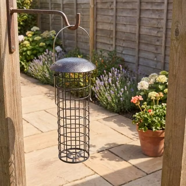 wilko Wild Bird Garden Fat Ball Feeder in Black