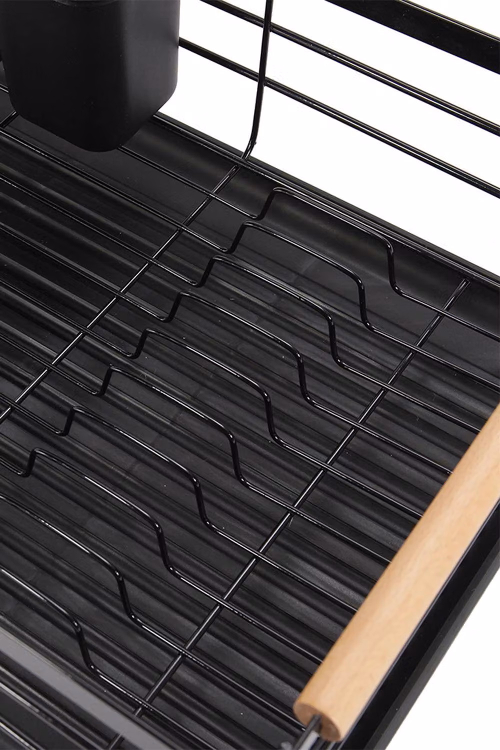 Garden Sanctuary Black Metal Dish Drainer with Drip Tray – 5