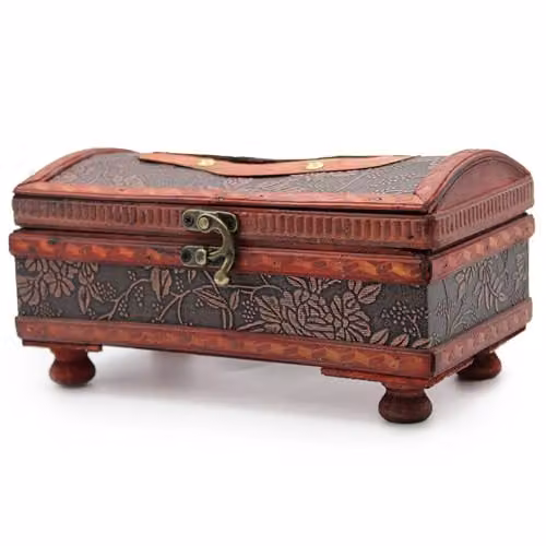 KDMD Hand-Crafted Tissue Box Classic Glamour with Legs in Grey or Brown