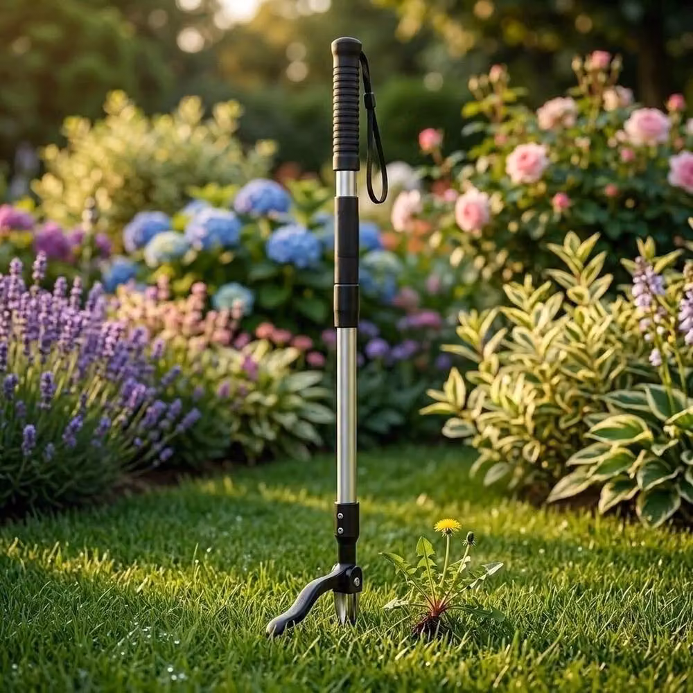 Havendro Manual Stand Up Garden Weed Puller and Grass Root Remover in Silver – 4
