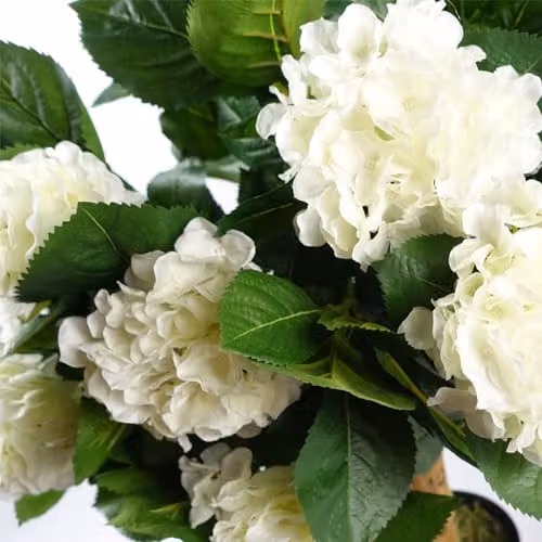 Leaf Design UK White Realistic Artificial Hydrangea Tabletop Blossom Tree – 2