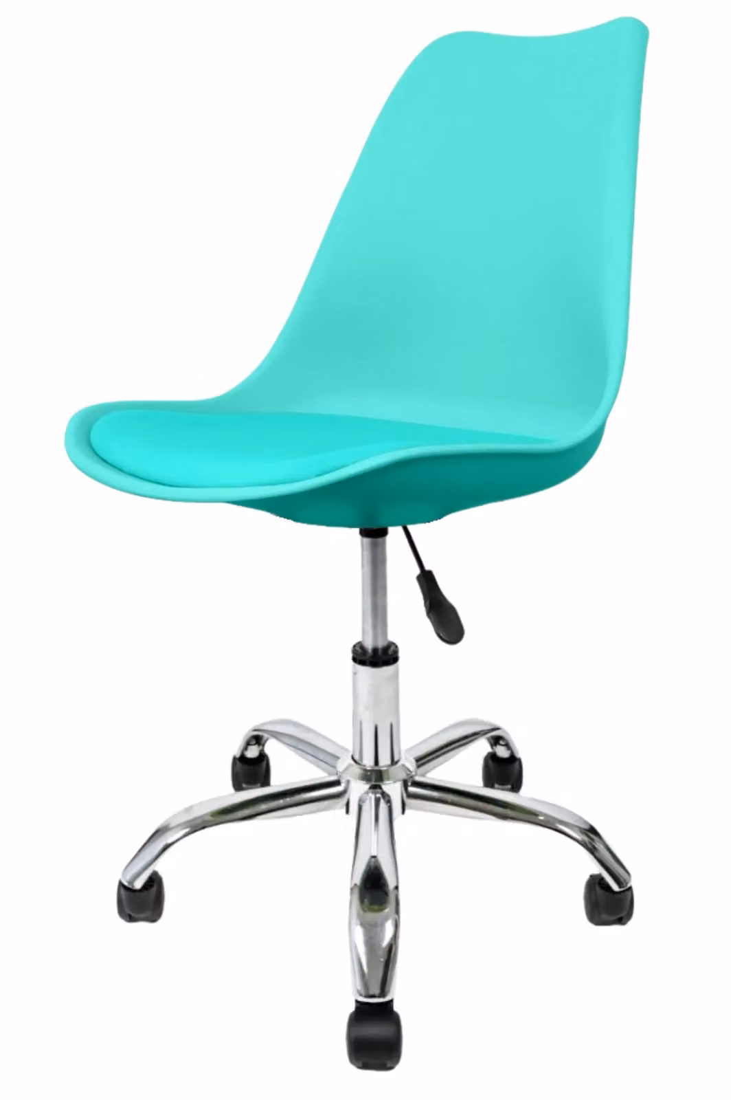 Fusion Living Soho Modern Plastic Swivel Dining Chair in Turquoise – 2