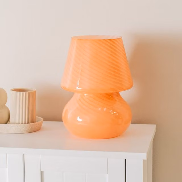 Beau Pink Glass Table Lamp