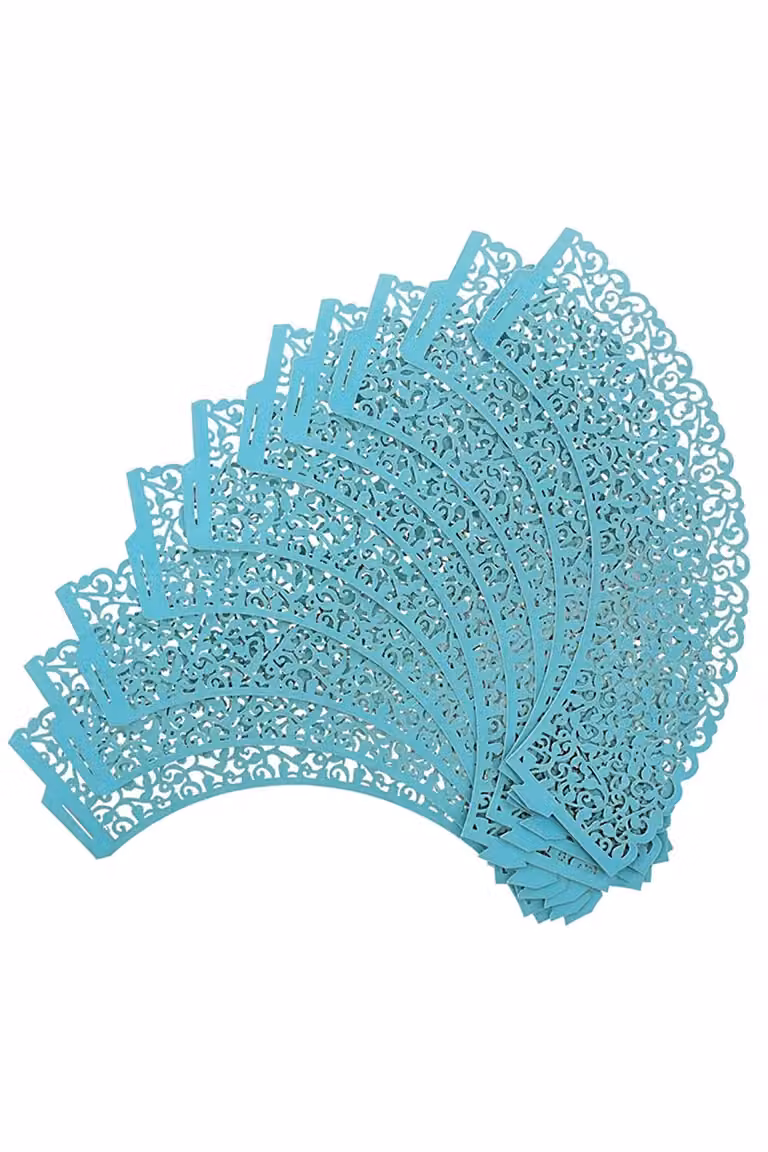 Neel Blue Paper Cupcake Wrappers and Muffin Holders, 25 Pieces, Blue