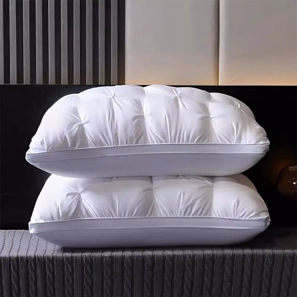 PAWNORA Hotel Quality Anti Allergic Polyester Pillows, White, 2 Pack, 800g each – 3