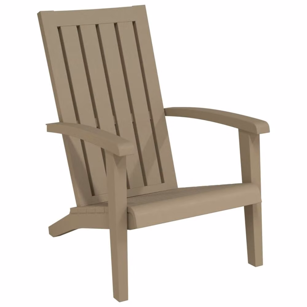 Berkfield Home Garden Adirondack Chairs, 2 Piece Set, Light Brown Polypropylene – 3
