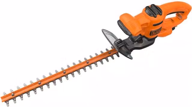Black Decker Orange Reciprocating Mains Hedge Trimmer with 45cm Blade and 420W Power