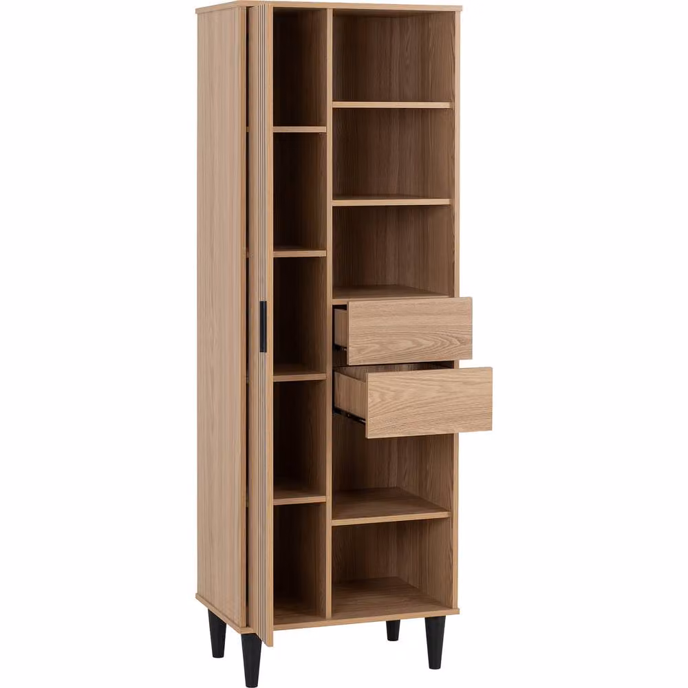 Seconique Tessa 1 Door 2 Drawer Bookcase Unit in Brown – 2