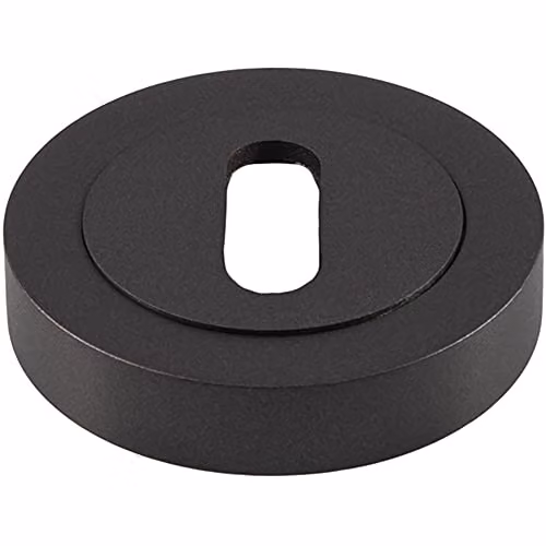Loops 50mm Round Lock Profile Escutcheon with Concealed Fix in Matt Bronze