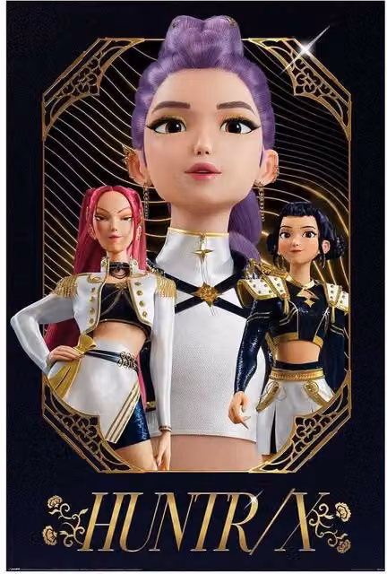 Netflix Golden Maxi Huntr X Multicolour Paper Poster