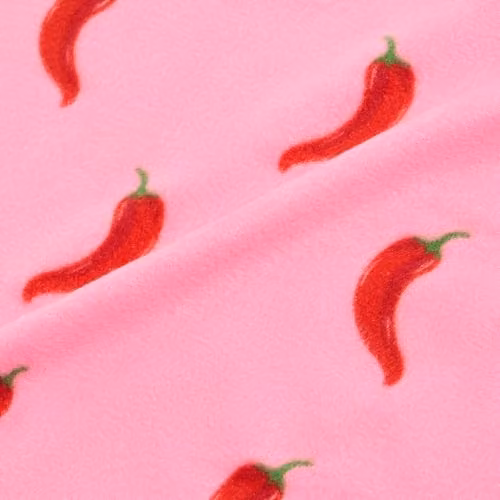 OHS Chilli Print Pink Fleece Throw Blanket, W/D/H: 120 x 150 cm – 3