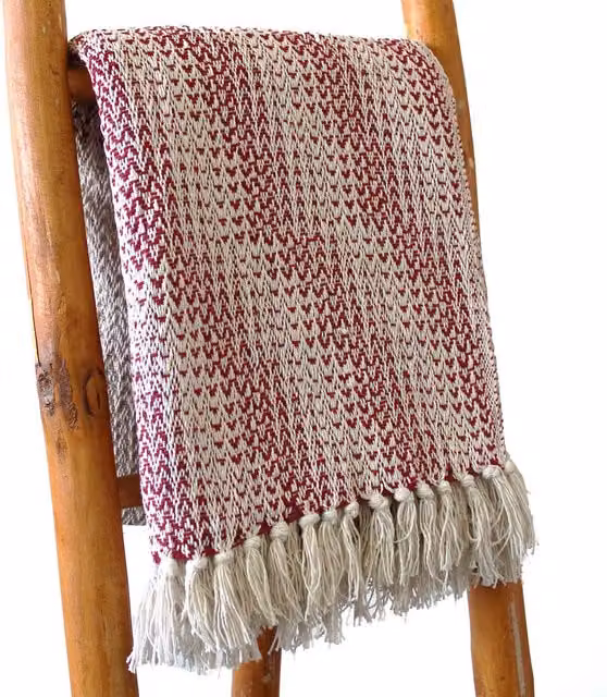 KDMD Boho Comfort Cotton Throw in Red Two Tone, W: 125 cm x D: 150 cm – 1