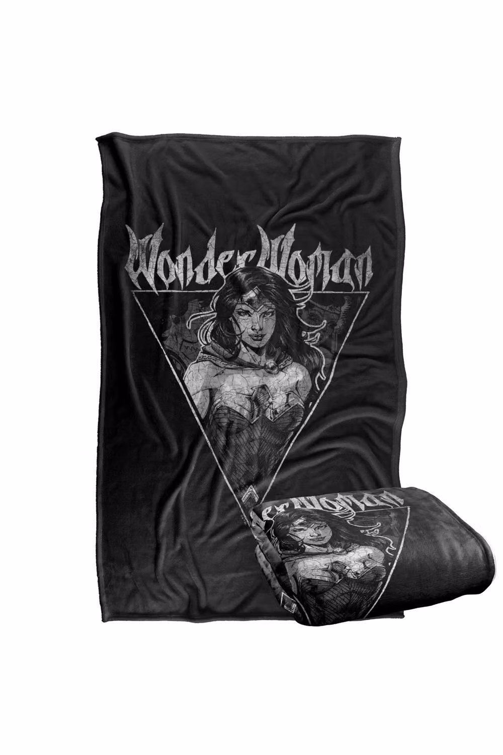 Warner Bros. Justice League Wonder Woman Vintage Metal Super Soft Fleece Throw Blanket, Multicolour, W: 152 cm, D: 127 cm – 7
