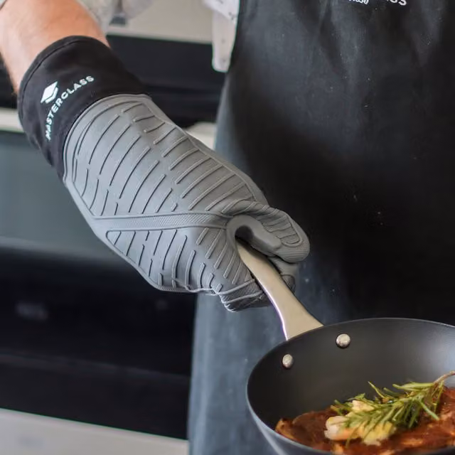 MasterClass Waterproof Silicone Oven Glove in Grey